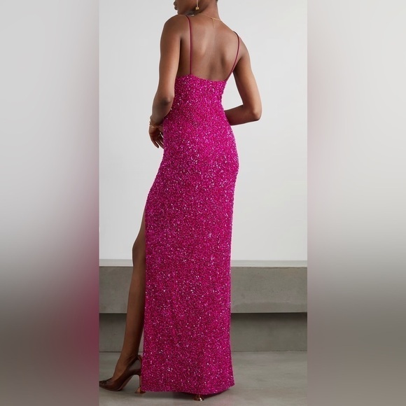 Retrofete Blair sequin gown in dragonfruit NWT - Picture 4 of 15